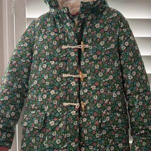 Floral Kids Jacket with Toggle Closure